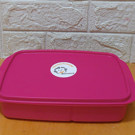 Banana Divided Lunch Box - 1 L - Fushia