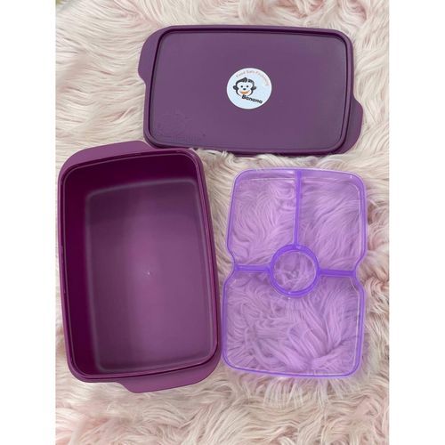 Divided 2 Levels Lunch Box - 1.5 L - 1 Pc -Purple