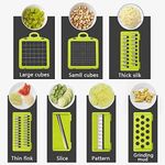 ALL In 1 Vegetable Slicer, Mandoline Slicer And Grater One Direction, For Potato And Onion, With Bowl, Black