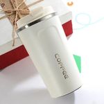 Portable Stainless Steel Vacuum Mug - 510ml - Off White 1 Piece