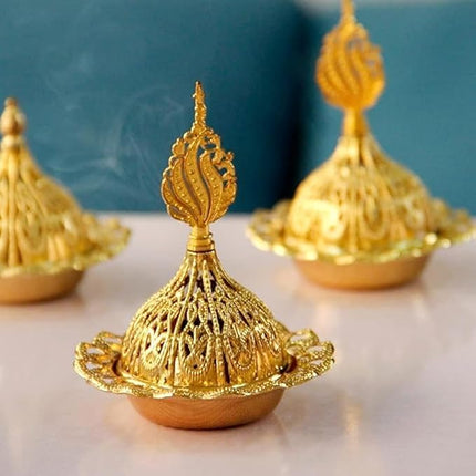 (3 Pcs) Ottoman Incense Burner Mini: Elegance and Décor at the Heart of Your Home - Luxury Design and Perfect for Gifts