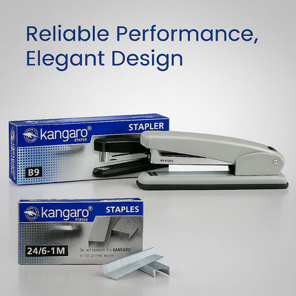 Kangaro B9 Indian Metal Stapler - 1 Pc & 1000 Staples