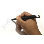 Notebook A5 - Cream. Paper - Soft Leather - Black Cover + 1 Touch Pen