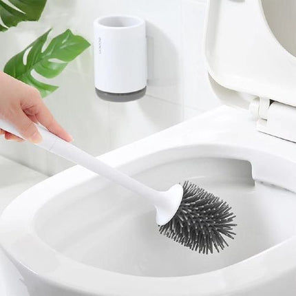 Ecoco Durable Silicone Toilet Brush & Holder Set (1Piece)