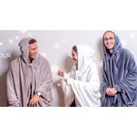 Mintra Super Soft Unisex Blanket Cape / Hoodie - One Size Fits All (Purple)