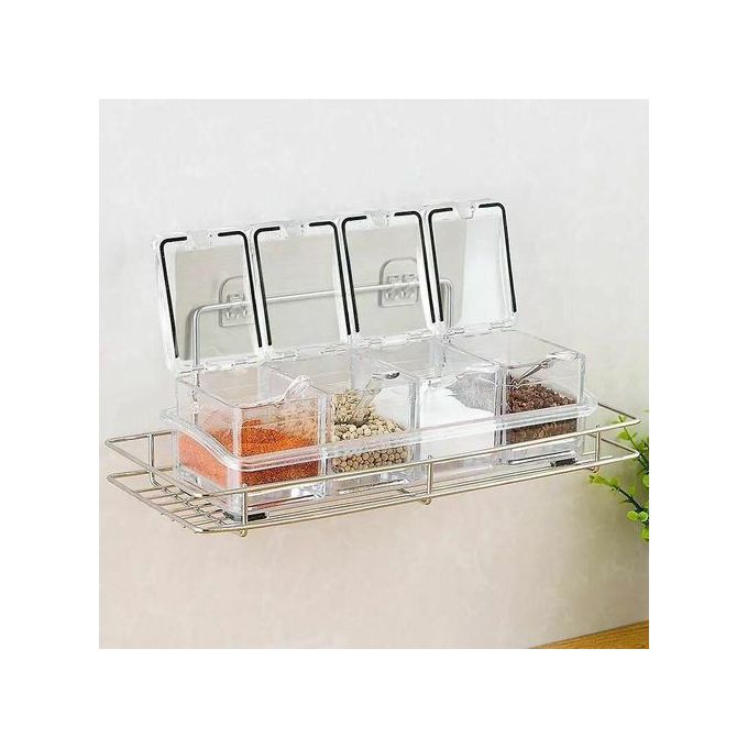 Acrylic Spice - 2 Sets (8 Pcs With 8 Spoons On 2 Boxes)