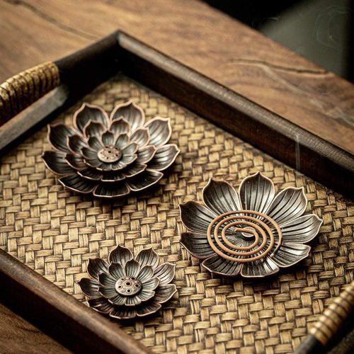 Metal Lotus Incense Burner - Great Decorative Design 1 Piece