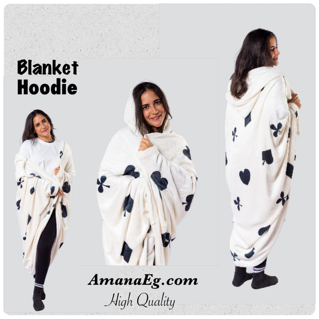 Printed cape hoodie blanket
