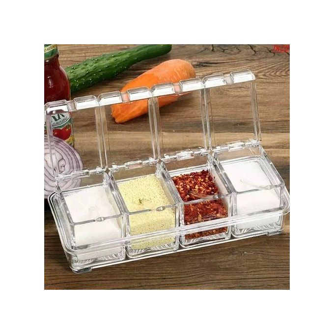 Acrylic Spice - 2 Sets (8 Pcs With 8 Spoons On 2 Boxes)