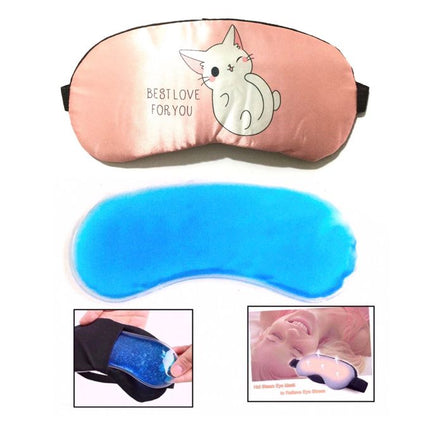Eye Cute Cat Sleeping Mask & Cooling Gel - PINK