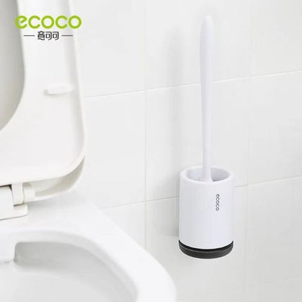 Ecoco Durable Silicone Toilet Brush & Holder Set (1Piece)