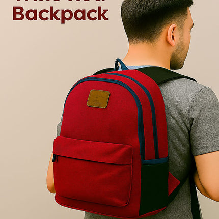 Mintra Durable. Comfortable Backpack - Waterproof - 20 L - Dark Red- 1 Pc