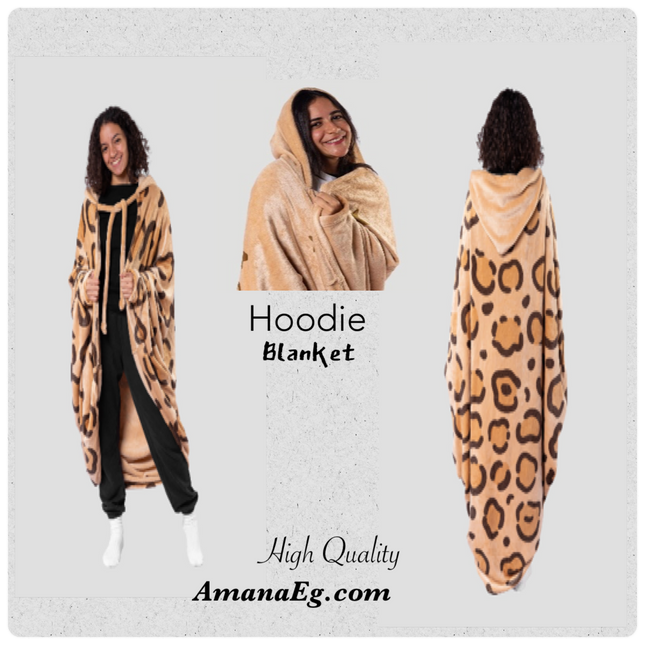 Printed cape hoodie blanket