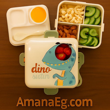 Dinosaur  Lunch Box & Creative cub & Spoon