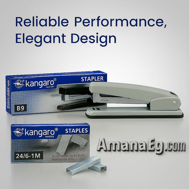 Kangaro B9 Indian Metal Stapler - 1 Pc & 1000 Staples
