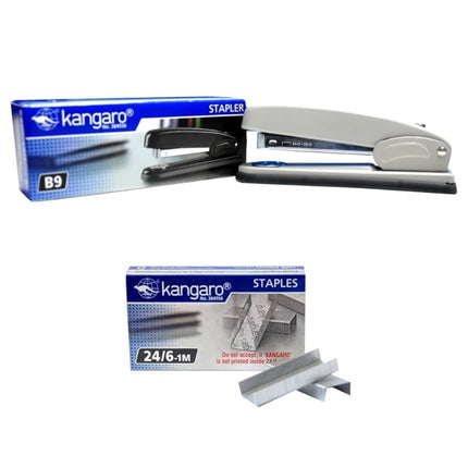 Kangaro B9 Indian Metal Stapler - 1 Pc & 1000 Staples
