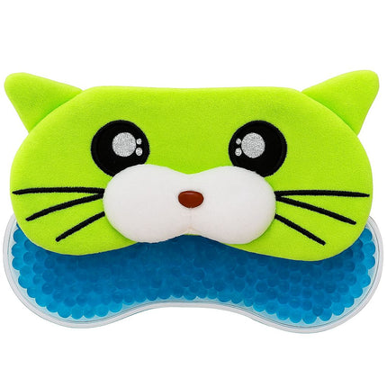 (Green) Eye Sleeping Mask & Cooling Gel 3D -  Cat