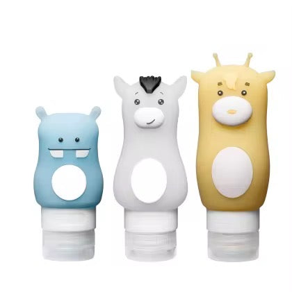 Silicone Travel Bottle (Lotion, Cream, shampoo, gel) - 3 Pcs