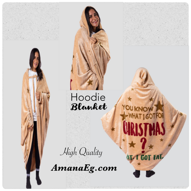 Printed cape hoodie blanket