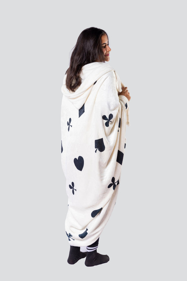Printed cape hoodie blanket