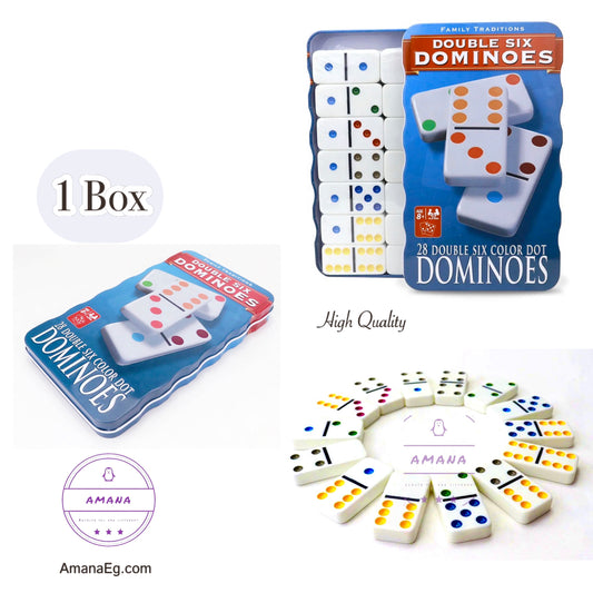 Dominoes - Color Dot - Metal Box