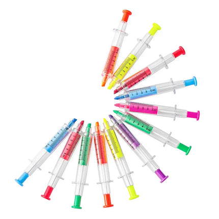 High Quality ( High Lighter \ Blue Pen) - Syringe Design - 6 Pcs
