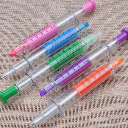 High Quality ( High Lighter \ Blue Pen) - Syringe Design - 6 Pcs