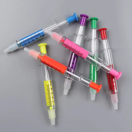High Quality ( High Lighter \ Blue Pen) - Syringe Design - 6 Pcs