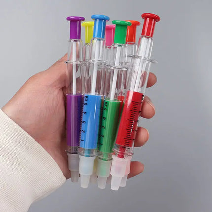 High Quality ( High Lighter \ Blue Pen) - Syringe Design - 6 Pcs