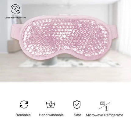Cooling Gel Eye Mask, Reusable Gel Eye Bead Pad & Cool Compress For Puffy Eye & Dry Eye, Cold Eye Ice Mask Gel Pack With Plush Backing 1PC