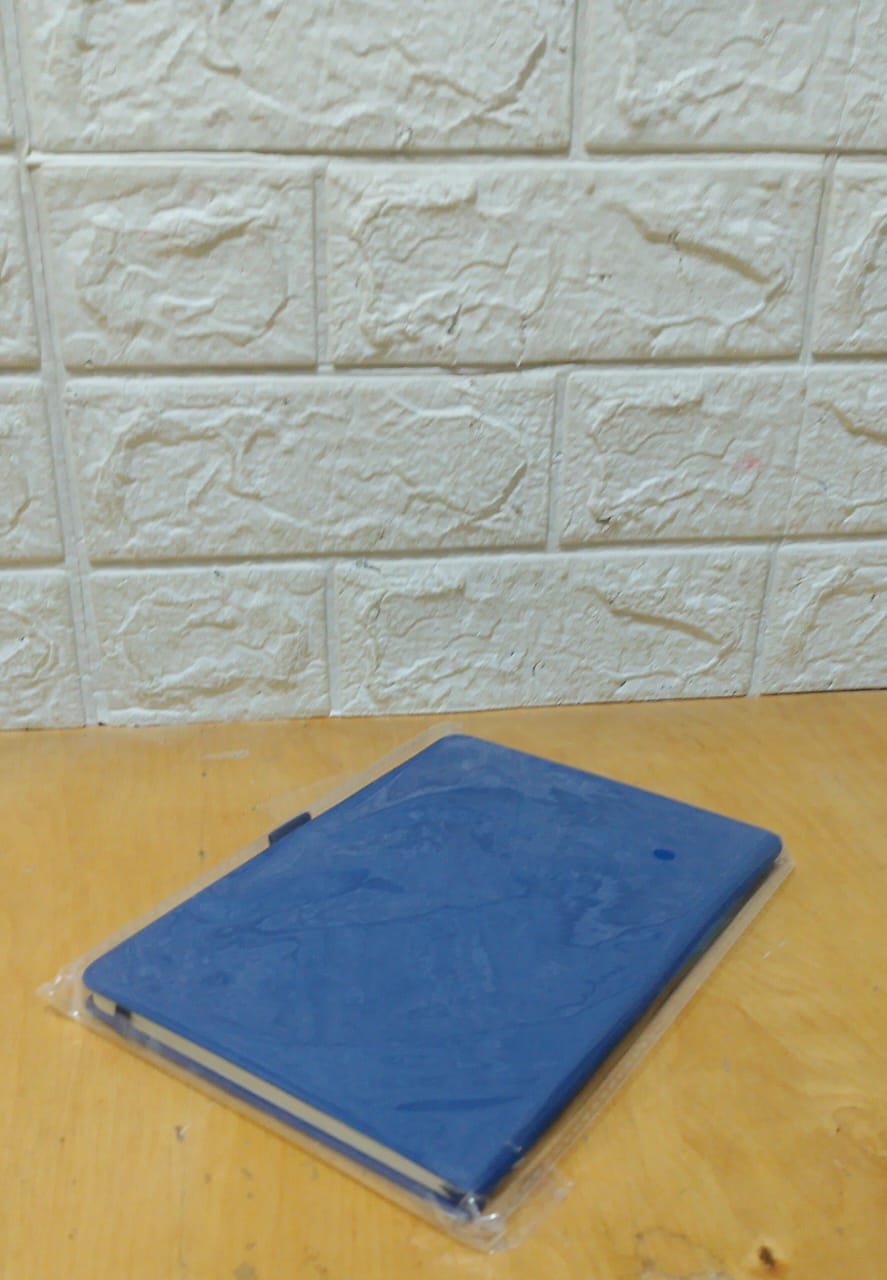 A5 Notebook With Leather Cover - Blue