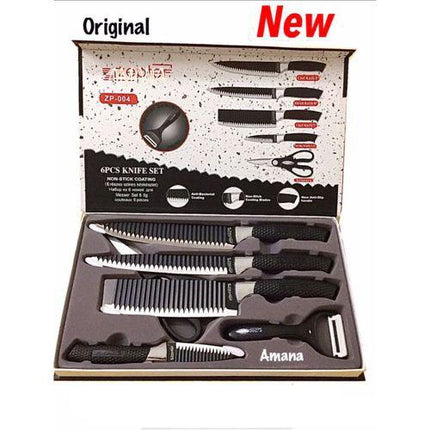Original Knives Set - Anti- Bacterial Coating - 6 Pcs