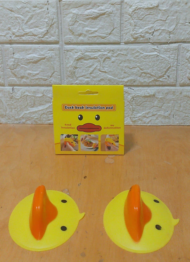 Silicone Oven Mitts (Heat Insulation) - 2 Pcs - Duck Shape