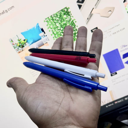 High Quality Coloful Soft Plastic Pen -Write Blue - (4 Pcs)
