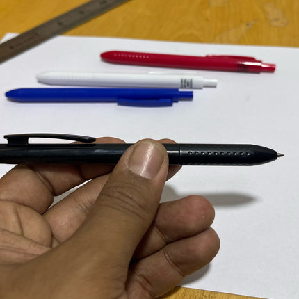 High Quality Coloful Soft Plastic Pen -Write Blue - (4 Pcs)