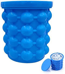 Silicone Ice Cube Maker Bucket ,Blue