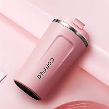 Portable Stainless Steel Vacuum Mug - Pink - 510ml