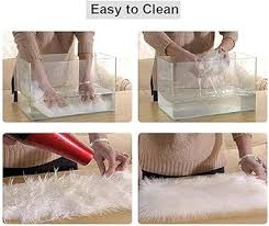 Super Soft Fur Pillow - White 1 Pc