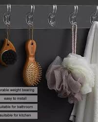 TWZ - Silicone Adjustable 6 Hook Rack Double Suction Cup